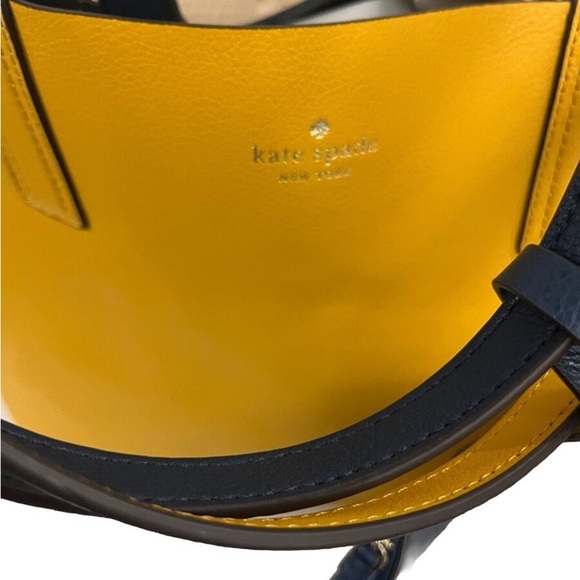 Kate Spade Yellow and Blue Floral Tote 4 PIECE SET! WEEKEND SALE ONLY - Picture 4 of 14